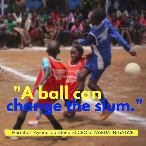 A ball can change the slum - says Hamilton Ayiera